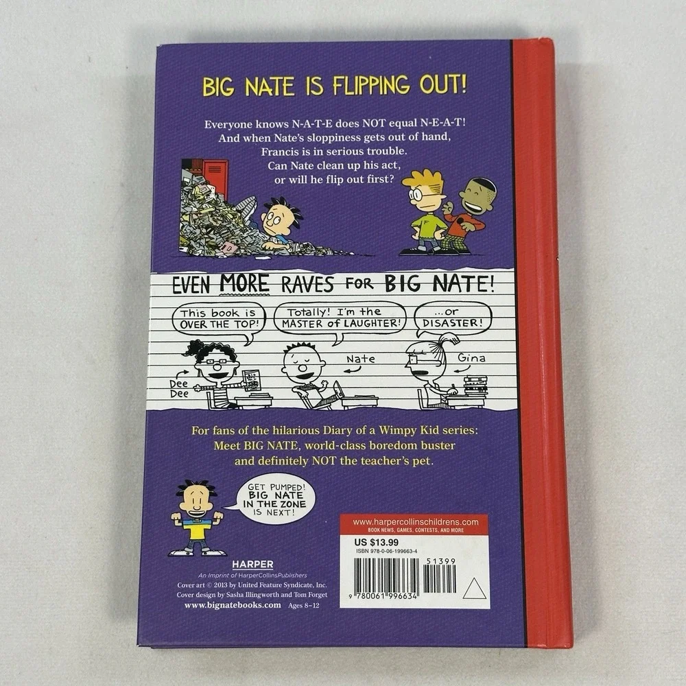 Big Nate Flips Out- Hardcover - Picture 2 of 4